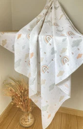 Müslin Battaniye Bebek Örtüsü 80x80 - 7