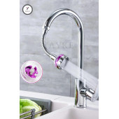 Yayke Pervaneli Turbo Flex Su Tasarruflu Mutfak Lavabo Banyo Musluk Başlığı Batarya ucu - 3
