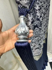 NİVEMESHOME LACİVERT SAÇAKLI GRİ APARAT TAVAN TOPLAMA BRAÇOL - 2
