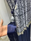 NİVEMESHOME LACİVERT SAÇAKLI GRİ APARAT TAVAN TOPLAMA BRAÇOL - 1