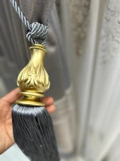 NİVEMESHOME GRİ SAÇAKLI GOLD APARAT TAVAN TOPLAMA BRAÇOL - 1