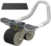 Relife Ab-04 Ab Roller Dirsek Destekli Karın Çalıştırıcı, Otomatik Geri Tepme Özellikli, Diz Matlı Karın Kası Çalıştırıcı, Erkekler ve Kadınlar Için, Karın Kası Antrenmanı, Çift Tekerlekli - 1