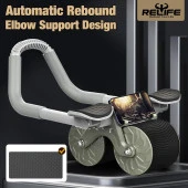 Relife Ab-04 Ab Roller Dirsek Destekli Karın Çalıştırıcı, Otomatik Geri Tepme Özellikli, Diz Matlı Karın Kası Çalıştırıcı, Erkekler ve Kadınlar Için, Karın Kası Antrenmanı, Çift Tekerlekli - 2