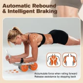 Relife AB-06 Ab Roller Dirsek Destekli Karın Çalıştırıcı, Otomatik geri tepme özellikli, Diz Matlı Karın Kası Çalıştırıcı, Erkekler ve Kadınlar için, Karın Kası Antrenmanı, çift tekerlekli - 9