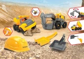 Dickie Toys Volvo İnşaat Oyun Seti Ekskavatör Damperli Kamyon Baret Kürek Tırmık GKO - 6