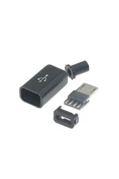 Mikro USB 5 Pin Konnektör Plastik Kapaklı Soket thumbnail 3