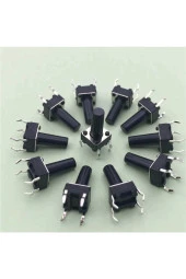 Tactile Push Button 6x6x10mm 4 Pin - 5 Adet thumbnail 1