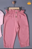 Babyhola Bayramlık Kız Bebek Çocuk Çıtçıtlı Badi Pantolon Şık Alt Üst Takım 2327 - 6