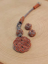 Bakır El İşi Kazaz Püskül & 2 Habbeli Takım (45558) thumbnail 2