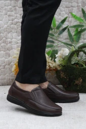 Mehmet Mete 42432 Kahve İç Ve Dış Hakiki Deri Rahat Yumuşak Erkek Ayakkabı thumbnail 1