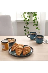Gladelıg 4 Parça Mavi Renk Servis-Sunum Tabak Seti Stoneware - 3