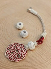 Bakır El İşi Kazaz Püskül & 2 Habbeli Takım (45572) thumbnail 2