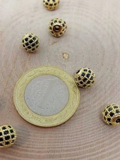 Sarı Metal Zirkon Taş Ara Malzeme 8mm/3adet (45600) thumbnail 1