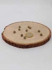 Sarı Metal Zirkon Taş Ara Malzeme 8mm/3adet (45600) thumbnail 2