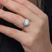 Lucky Life 925 Ayar Gumuss Yuvarlak Montür Tek Taş Lucky Life Lucky Life Kadın Yüzük - 9