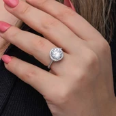 Lucky Life 925 Ayar Gumuss Yuvarlak Montür Tek Taş Lucky Life Lucky Life Kadın Yüzük - 10