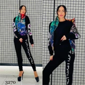 Kurukafalı Yelekli Crystal Taşlı Üçlü Takım - RENKLİ - 1