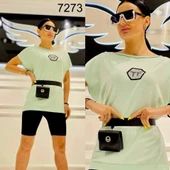 Omuz Açık Şortlu Takım - MİNT - 1