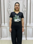 Kaktüs Tshirt - SİYAH - 4