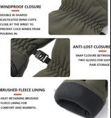 Single Sword Softshell Soğuk, Rüzgar ve Su Geçirmez Dokunmatik Eldiven, Motosiklet ve Taktik Eldiven - 5