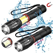 Valkyrie 8000 Lümen COB Lambalı T6 Mıknatıslı El Feneri - 6 Mod - 500 Metre Mesafe thumbnail 1