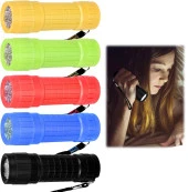 Valkyrie 5 Adet 9 Ledli El Feneri Seti - 5 Farklı Renk - 9 LED Güçlü Işık - Taşıması Kolay Cep Feneri - 10