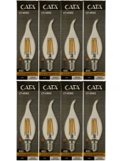 Cata CT-4062 4W 3000K (Günışığı) E14 Duylu Led Kıvrık Buji (8 Adet) thumbnail 1