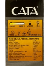 Cata CT-4062 4W 3000K (Günışığı) E14 Duylu Led Kıvrık Buji (8 Adet) thumbnail 3