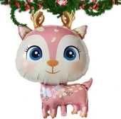 Geyik Pembe Folyo Balon 49x74,5 cm thumbnail 7