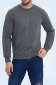 Erkek Bisiklet Yaka Pamuklu Regular Fit Standart Kesim Unisex Sweatshirt - 9