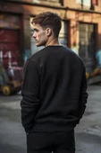 Erkek Bisiklet Yaka Pamuklu Regular Fit Standart Kesim Unisex Sweatshirt - 8