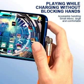 Valkyrie 120W-180 6A Ios Apple Lightning Sıvı Silikon Data Hızlı Şarj Kablosu - 180 Derece Oynar Başlık - Katlanmaz Kırılmaz Dayanıklı Kablo - 3