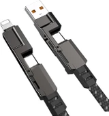 Valkyrie 100W-M 4in1 Güçlü ve Sağlam Data ve Şarj Kablosu - Ios Apple Type-C USB - 8