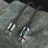 Valkyrie 100W-M 5A Type-c To Type-c  Hızlı Data şarj Kablosu Dijital Ekran 120cm - 4