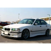 BMW 3 Serisi E36 1990-2000 Uyumlu Üniversal Laguna Lip Esnek Ön Lip 2 Parça Tampon Altı Dil Karlık Ön Ek - 7