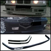BMW 3 Serisi E36 1990-2000 Uyumlu Üniversal Laguna Lip Esnek Ön Lip 2 Parça Tampon Altı Dil Karlık Ön Ek - 9