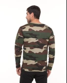 Single Sword Bisiklet Yaka Kamuflaj Desen Pamuklu Erkek T-Shirt - 12