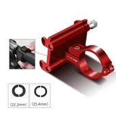 Valkyrie X-81S Metal Motorsiklet Bisiklet Cep Telefonu Tutucu - Alüminyum Alaşım Darbeye Dayanıklı Paslanmaz - 360 Derece Evrensel Kırmızı - 4