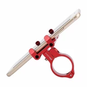 Valkyrie X-81S Metal Motorsiklet Bisiklet Cep Telefonu Tutucu - Alüminyum Alaşım Darbeye Dayanıklı Paslanmaz - 360 Derece Evrensel Kırmızı - 8