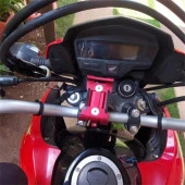 Valkyrie Alüminyum Bisiklet Motosiklet Cep Telefonu Tutucu Dayanıklı Paslanmaz 360 Derece Evremsel Uyum Kırmızı - 3
