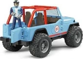 Bruder Jeep Cross Safari Aracı Kasklı Pilotu Mavi BR02541 - 2