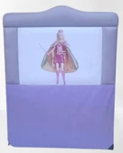 Başlık 90320 DK Tek Kişilik 90'lık Barbie Model Suni Deri Açık Mor Kumaş El Yapım - 4