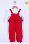 Babyhola Bayramlık Kız Bebek Çocuk Salopet Badi Takım 2338 - 3