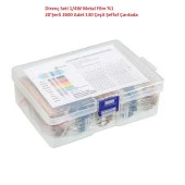 Direnç Seti 1/4W Metal Film 1  20Şerli 2600 Adet 130 Çeşit Şeffaf Çantada - 1