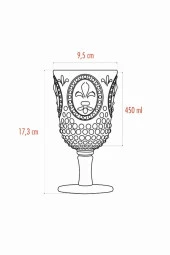 Akrilik Kırmızı Tekli Kadeh & Su Meşrubat Kahve Yanı Bardağı 450 ml ( Cam Değildir ) - 5
