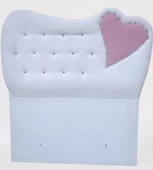 Başlık 90323 DK Tek Kişilik 90'lık Kalplı Model Tay Tüyü beyaz Kumaş El Yapım - 4