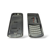 Samsung M620 Kasa Samsung Galaxy M620 Uyumlu Siyah Renk Orta Kasa Ön Arka Kapak Tuş Takımı - 4