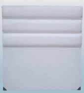 Başlık DK 90324 Tek Kişi 100 Model Suni Deri  beyaz Kumaş Yatay Dilimli El Yapım thumbnail 1