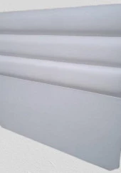 Başlık DK 90324 Tek Kişi 100 Model Suni Deri  beyaz Kumaş Yatay Dilimli El Yapım thumbnail 5