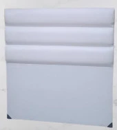 Başlık DK 90324 Tek Kişi 100 Model Suni Deri  beyaz Kumaş Yatay Dilimli El Yapım thumbnail 7